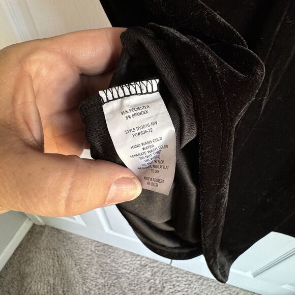 Sheila Rose Black Midi Velvet Dress - Size XL, Tied Side, Sleeveless, NWT - Picture 8 of 8